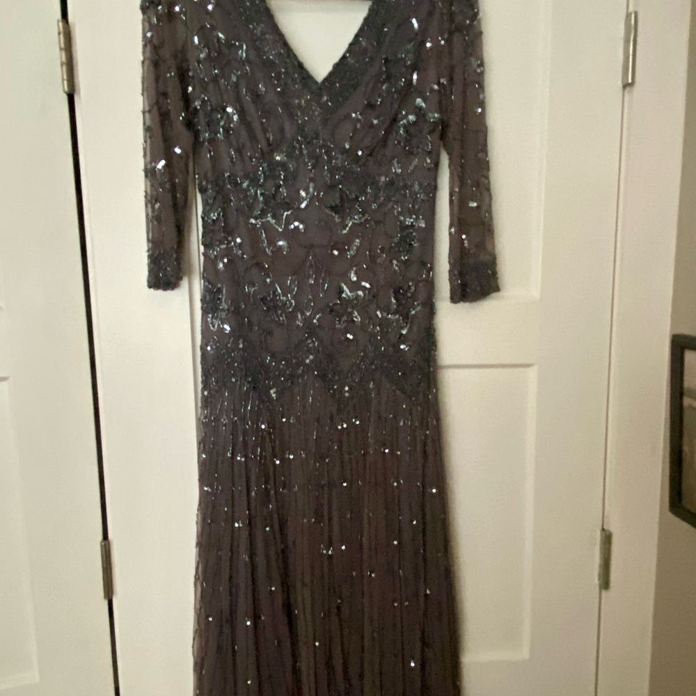 Pisarro Nights Charcoal Sequin Midi Dress
